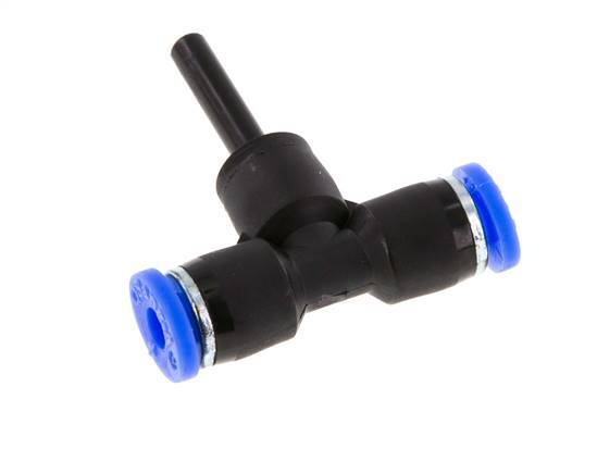 4mm x 4mm Tee Push-in Fitting with Plug-in PBT NBR [2 Pieces]