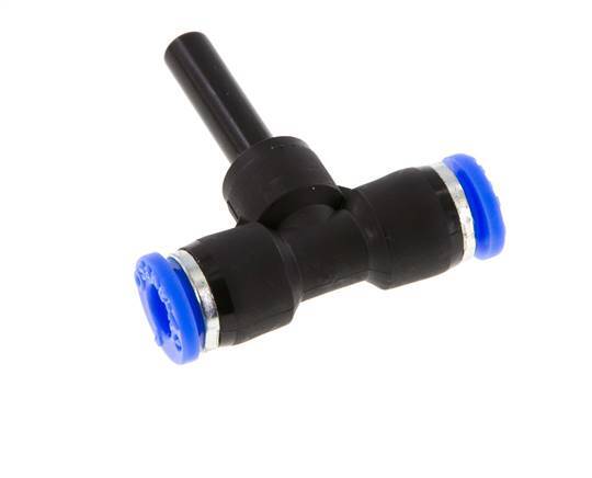 6mm x 6mm Tee Push-in Fitting with Plug-in PBT NBR [2 Pieces]