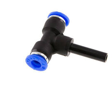 6mm x 6mm Tee Push-in Fitting with Plug-in PBT NBR [2 Pieces]