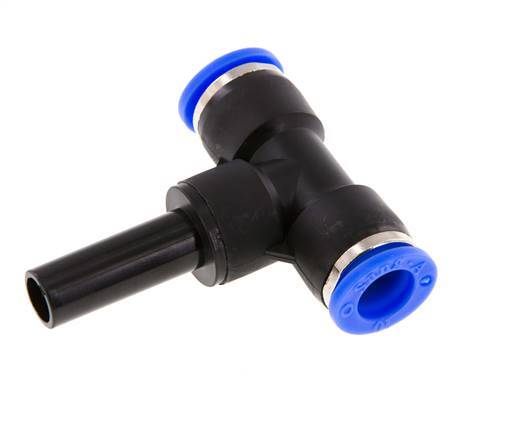 10mm x 10mm Tee Push-in Fitting with Plug-in PBT NBR [2 Pieces]