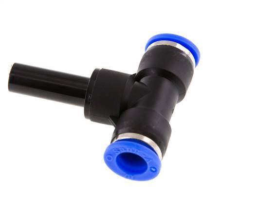 10mm x 10mm Tee Push-in Fitting with Plug-in PBT NBR [2 Pieces]