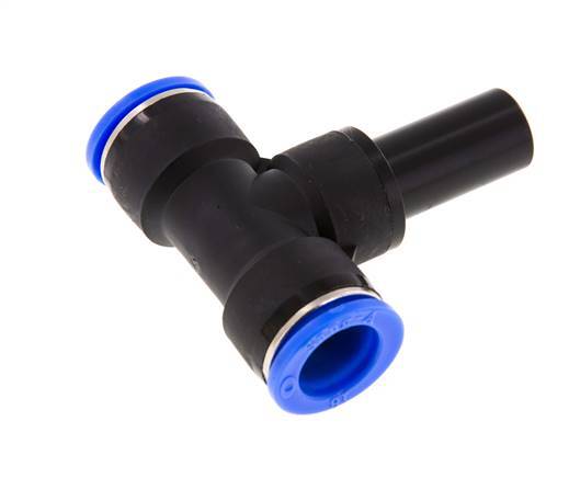 16mm x 16mm Tee Push-in Fitting with Plug-in PBT NBR