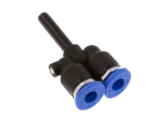 4mm x 4mm Y Push-in Fitting with Plug-in PA 66 NBR [2 Pieces]