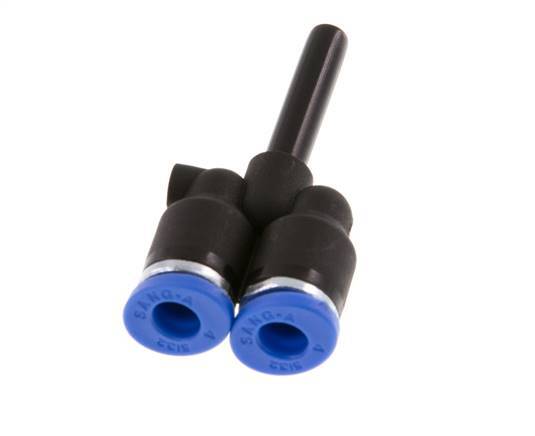 4mm x 4mm Y Push-in Fitting with Plug-in PA 66 NBR [2 Pieces]
