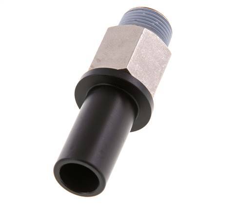 16mm x R3/8'' Plug-in Fitting with Male Threads Brass/PA 66 NBR [2 Pieces]
