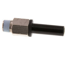 8mm x 1/8'' NPT Plug-in Fitting with Male Threads Brass/PA 66 NBR [2 Pieces]