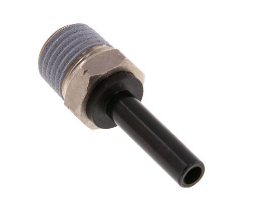 6mm x 1/4'' NPT Plug-in Fitting with Male Threads Brass/PA 66 NBR [2 Pieces]