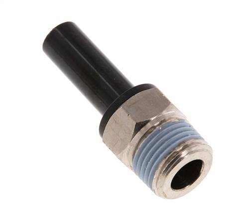 10mm x 3/8'' NPT Plug-in Fitting with Male Threads Brass/PA 66 NBR [2 Pieces]