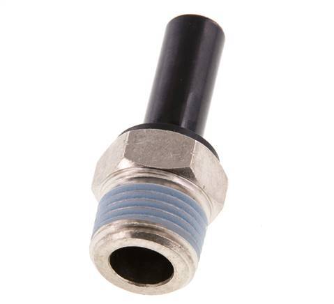12mm x 1/2'' NPT Plug-in Fitting with Male Threads Brass/PA 66 NBR