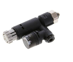 Pneumatic Pressure Regulator 4mm - M5 with Pressure Gauge