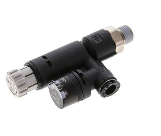Pneumatic Pressure Regulator 6mm - R1/8'' with Pressure Gauge