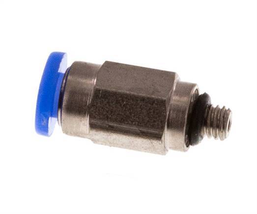 3mm x M 3 Push-in Fitting with Male Threads Steel/POM NBR Compact Design [2 Pieces]