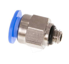 6mm x M 5 Push-in Fitting with Male Threads Brass/POM NBR Compact Design [5 Pieces]