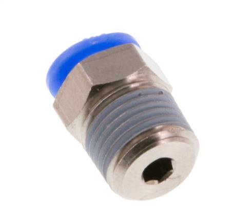 4mm x R1/8'' Push-in Fitting with Male Threads Brass/POM NBR Compact Design [5 Pieces]