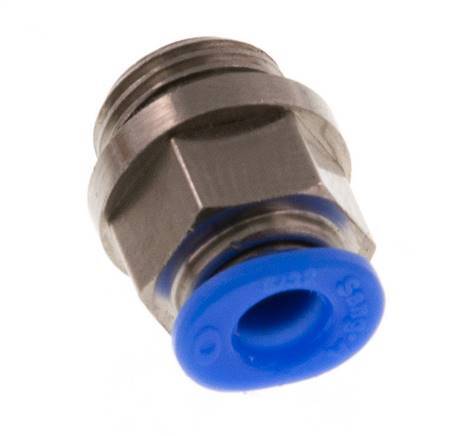 4mm x G1/8'' Push-in Fitting with Male Threads Brass/POM NBR Compact Design [5 Pieces]