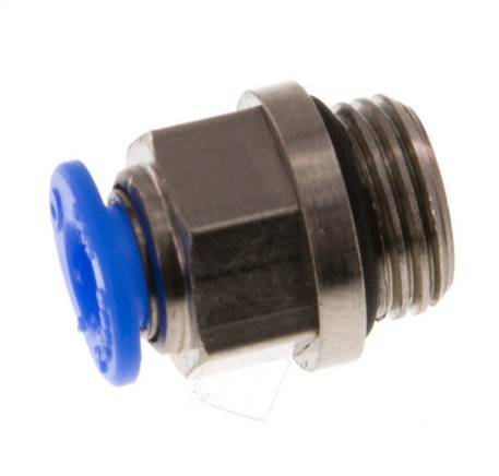 4mm x G1/8'' Push-in Fitting with Male Threads Brass/POM NBR Compact Design [5 Pieces]