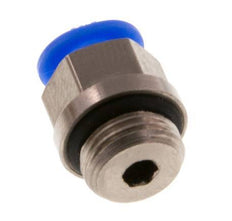 4mm x G1/8'' Push-in Fitting with Male Threads Brass/POM NBR Compact Design [5 Pieces]