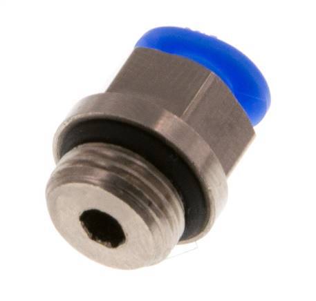 4mm x G1/8'' Push-in Fitting with Male Threads Brass/POM NBR Compact Design [5 Pieces]