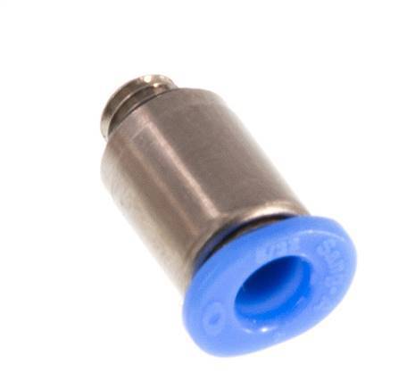 4mm x M 5 Push-in Fitting with Male Threads Brass/POM NBR Inner Hexagon Compact Design [5 Pieces]