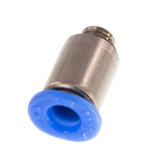 4mm x M 5 Push-in Fitting with Male Threads Brass/POM NBR Inner Hexagon Compact Design [5 Pieces]