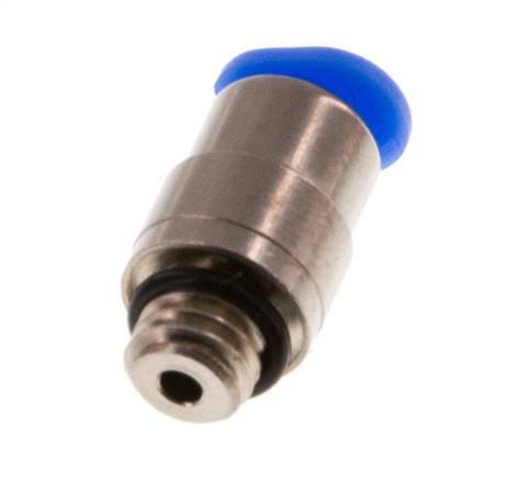 3mm x M 6 Push-in Fitting with Male Threads Brass/POM NBR Inner Hexagon Compact Design [2 Pieces]