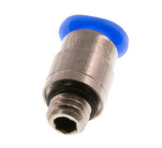 4mm x M 6 Push-in Fitting with Male Threads Brass/POM NBR Inner Hexagon Compact Design [2 Pieces]