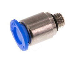 6mm x M 6 Push-in Fitting with Male Threads Brass/POM NBR Inner Hexagon Compact Design [2 Pieces]