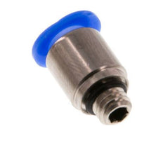 6mm x M 6 Push-in Fitting with Male Threads Brass/POM NBR Inner Hexagon Compact Design [2 Pieces]