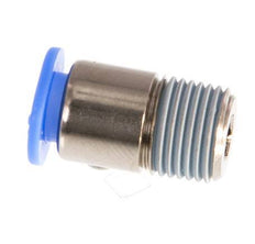 6mm x R1/8'' Push-in Fitting with Male Threads Brass/POM NBR Inner Hexagon Compact Design [5 Pieces]