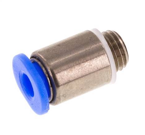 3mm x M 6 x 0.75 Push-in Fitting with Male Threads Brass/POM NBR Inner Hexagon Compact Design [5 Pieces]