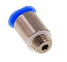 3mm x M 6 x 0.75 Push-in Fitting with Male Threads Brass/POM NBR Inner Hexagon Compact Design [5 Pieces]
