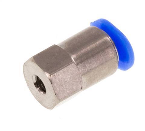 3mm x M 3 Push-in Fitting with Female Threads Steel/POM NBR Compact Design [5 Pieces]