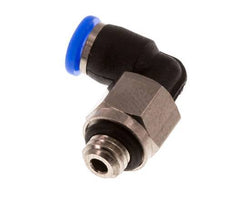 3mm x M 5 90deg Elbow Push-in Fitting with Male Threads Brass/PBT NBR Short Sleeve Rotatable Compact Design [2 Pieces]