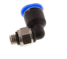 6mm x M 6 90deg Elbow Push-in Fitting with Male Threads Brass/PBT NBR Short Sleeve Rotatable Compact Design [2 Pieces]