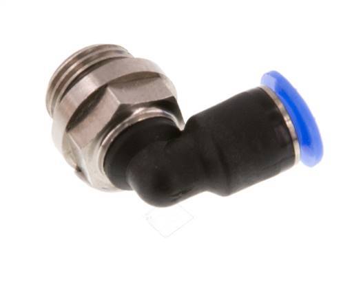 4mm x G1/8'' 90deg Elbow Push-in Fitting with Male Threads Brass/PBT NBR Short Sleeve Rotatable Compact Design [2 Pieces]
