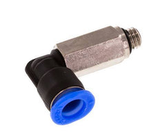 6mm x M 6 90deg Elbow Push-in Fitting with Male Threads Brass/PBT NBR Long Sleeve Rotatable Compact Design [2 Pieces]
