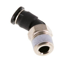 4mm x R1/8'' 45deg Elbow Push-in Fitting with Male Threads Brass/PBT NBR Compact Design