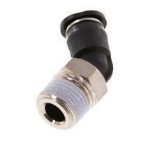 4mm x R1/8'' 45deg Elbow Push-in Fitting with Male Threads Brass/PBT NBR Compact Design