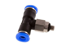 3mm x M 3 Inline Tee Push-in Fitting with Male Threads Steel/PBT NBR Rotatable Compact Design [2 Pieces]