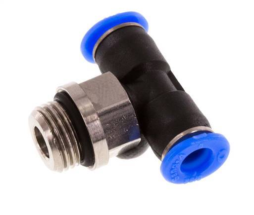 4mm x G1/8'' Inline Tee Push-in Fitting with Male Threads Brass/PBT NBR Rotatable Compact Design [2 Pieces]