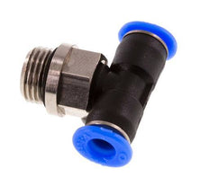 4mm x G1/8'' Inline Tee Push-in Fitting with Male Threads Brass/PBT NBR Rotatable Compact Design [2 Pieces]