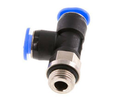 6mm x G1/8'' Right Angle Tee Push-in Fitting with Male Threads Brass/PBT NBR Rotatable Compact Design [2 Pieces]