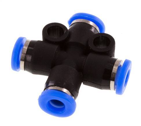 3mm Cross Push-in Fitting PA 66 NBR Compact Design [2 Pieces]