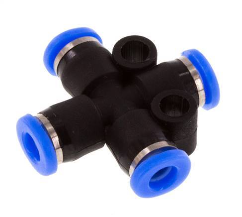 3mm Cross Push-in Fitting PA 66 NBR Compact Design [2 Pieces]