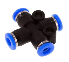 3mm Cross Push-in Fitting PA 66 NBR Compact Design [2 Pieces]