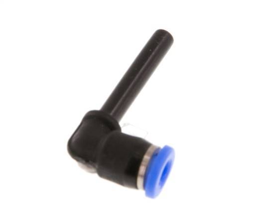 3mm x 3mm 90deg Elbow Push-in Fitting with Plug-in PBT NBR Compact Design [2 Pieces]