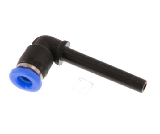 3mm x 3mm 90deg Elbow Push-in Fitting with Plug-in PBT NBR Compact Design [2 Pieces]