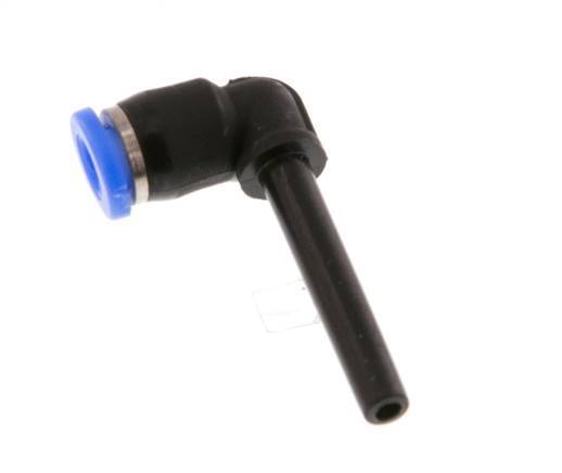 3mm x 3mm 90deg Elbow Push-in Fitting with Plug-in PBT NBR Compact Design [2 Pieces]