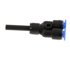 4mm x 4mm Y Push-in Fitting with Plug-in PBT NBR Compact Design [2 Pieces]