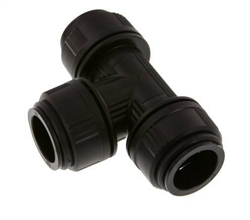 28mm Tee Push-in Fitting Brass/POM NBR FDA
